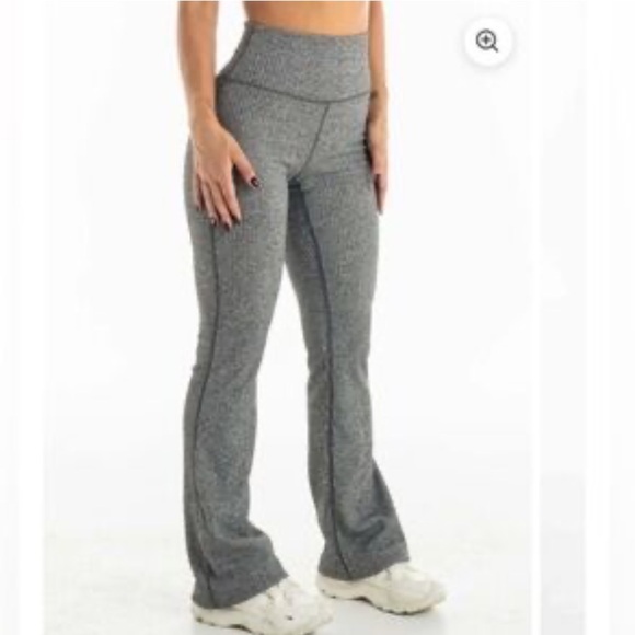 ECHT Grey High Waisted Flare Pants - Picture 2 of 7